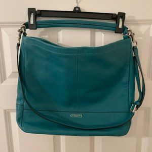 Coach Teal Leather Shoulder Bag
